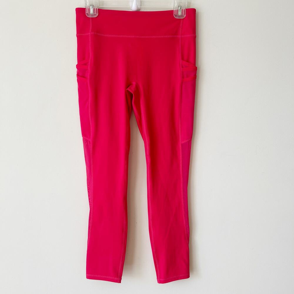 Fabletics Trinity Mid-Rise Pocket 7/8 Length Leggings Size M Pink Athletic NWT